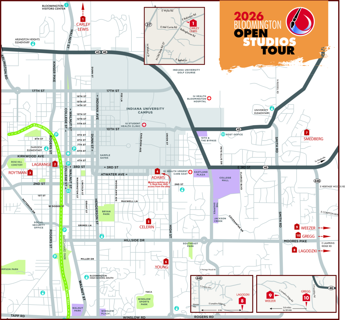 2026 Map of artists' studios